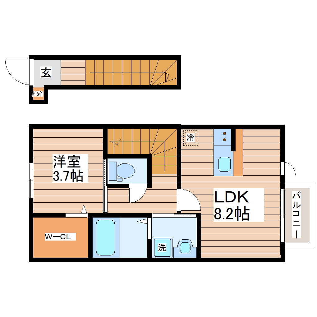 フルール Cの間取り