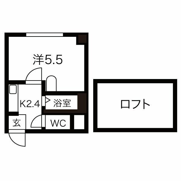 札幌市白石区平和通のマンションの間取り