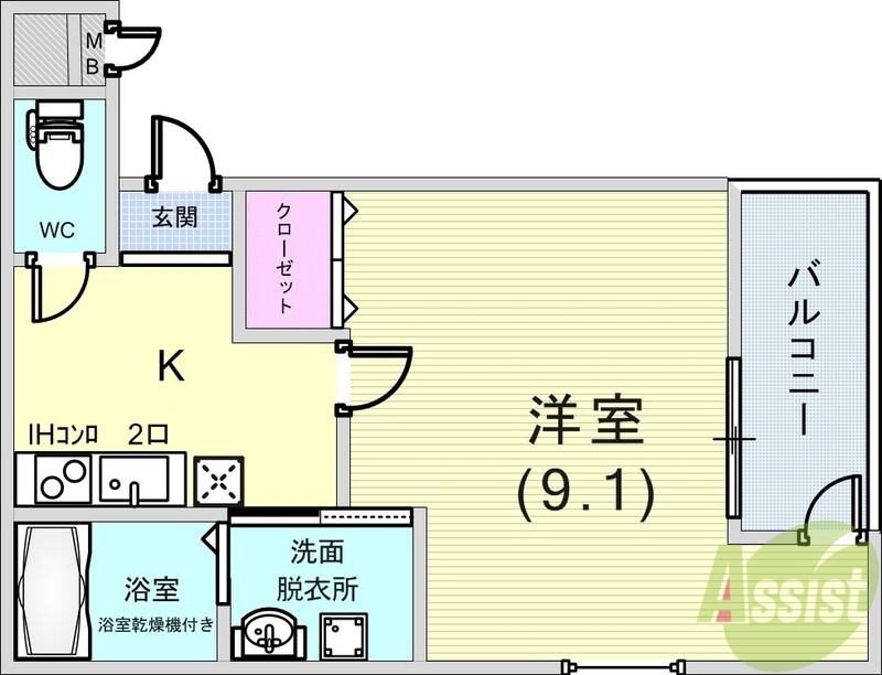 【シリンクス岡本Iの間取り】