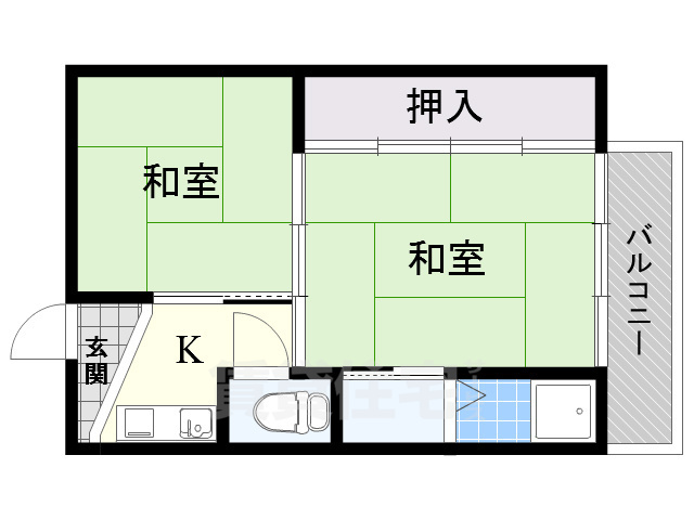 ビレッジハウス萩庄の間取り