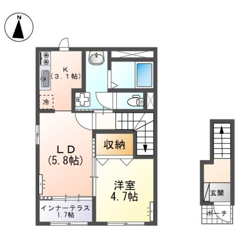 アイリス南大分IIの間取り