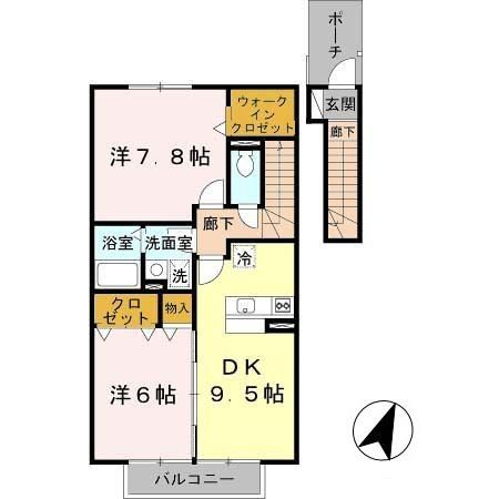 メゾン・モンテリベールV　A棟の間取り