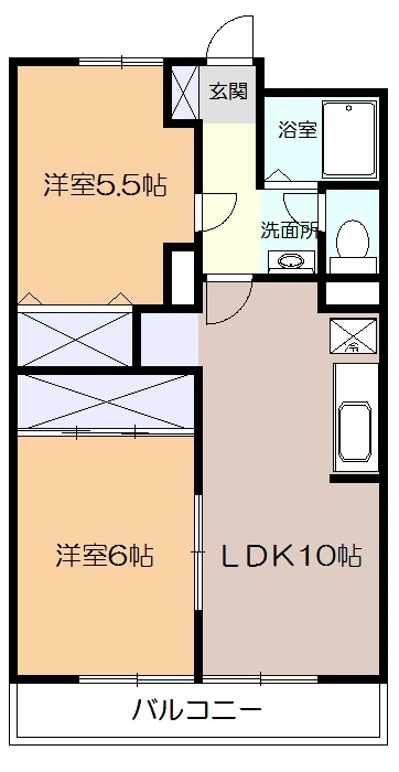 シャルマン百合丘の間取り