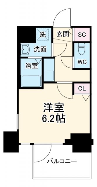 プレサンス玉造駅前ルージュの間取り