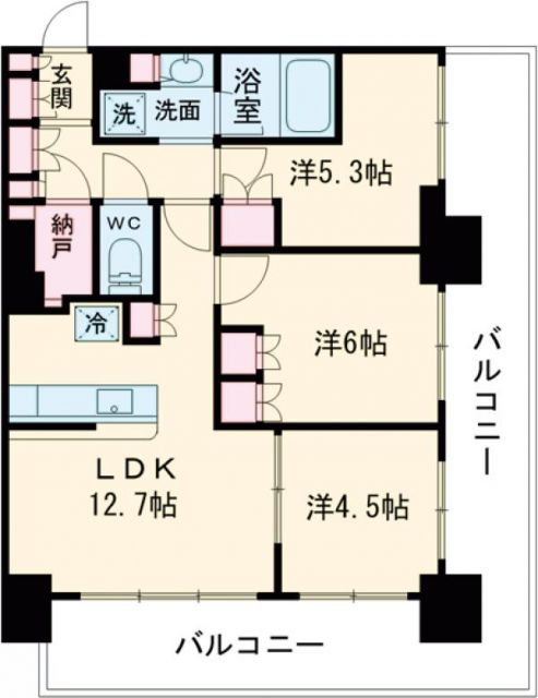 【八千代市緑が丘のマンションの間取り】