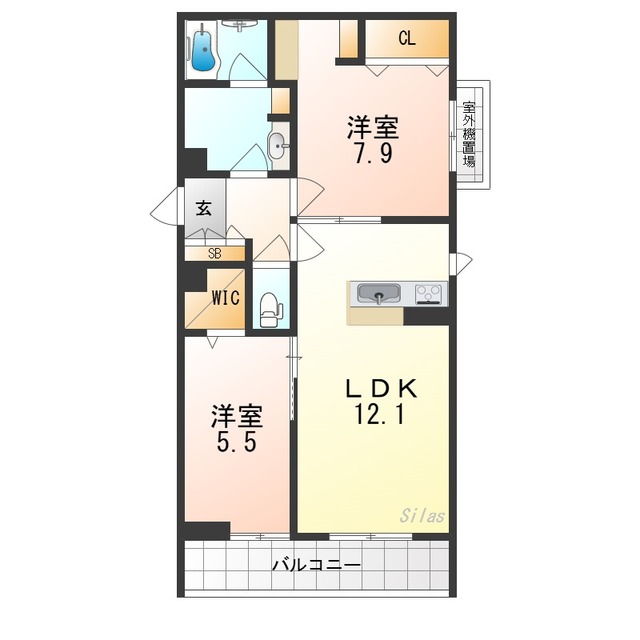 Shamaison 堺三国ヶ丘の間取り