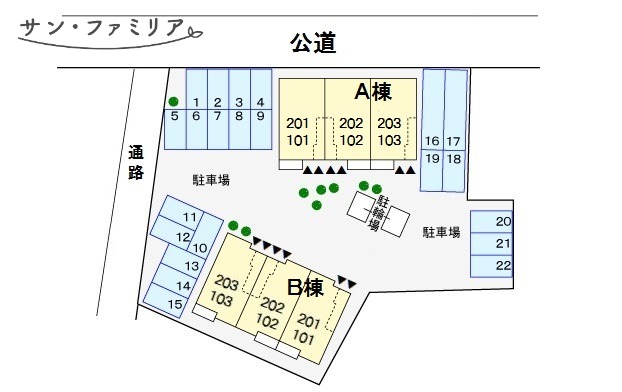 【田原市豊島町のアパートの駐車場】