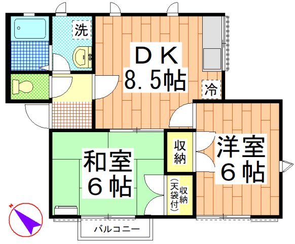 メゾン黒砂台C棟の間取り