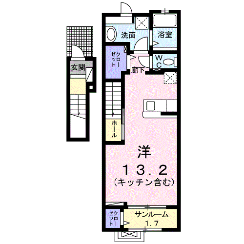 オリオン　リヴィエール　Ｌの間取り