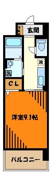 八王子市長沼町のマンションの間取り