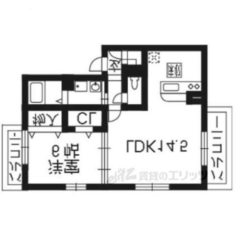 久世郡久御山町田井のアパートの間取り