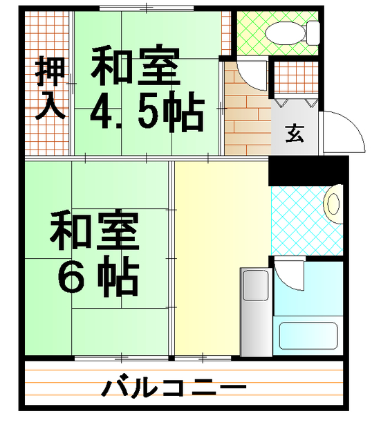 ビレッジハウス大仁１号棟の間取り