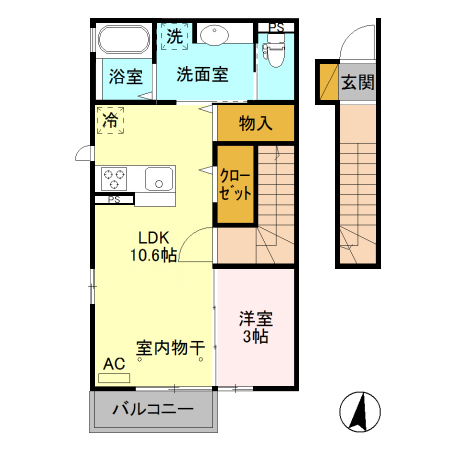 セジュール赤城 Cの間取り