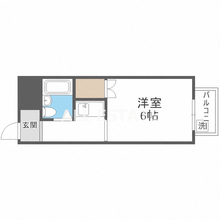 京阪本線 関目駅 徒歩5分 7階建 築38年の間取り写真