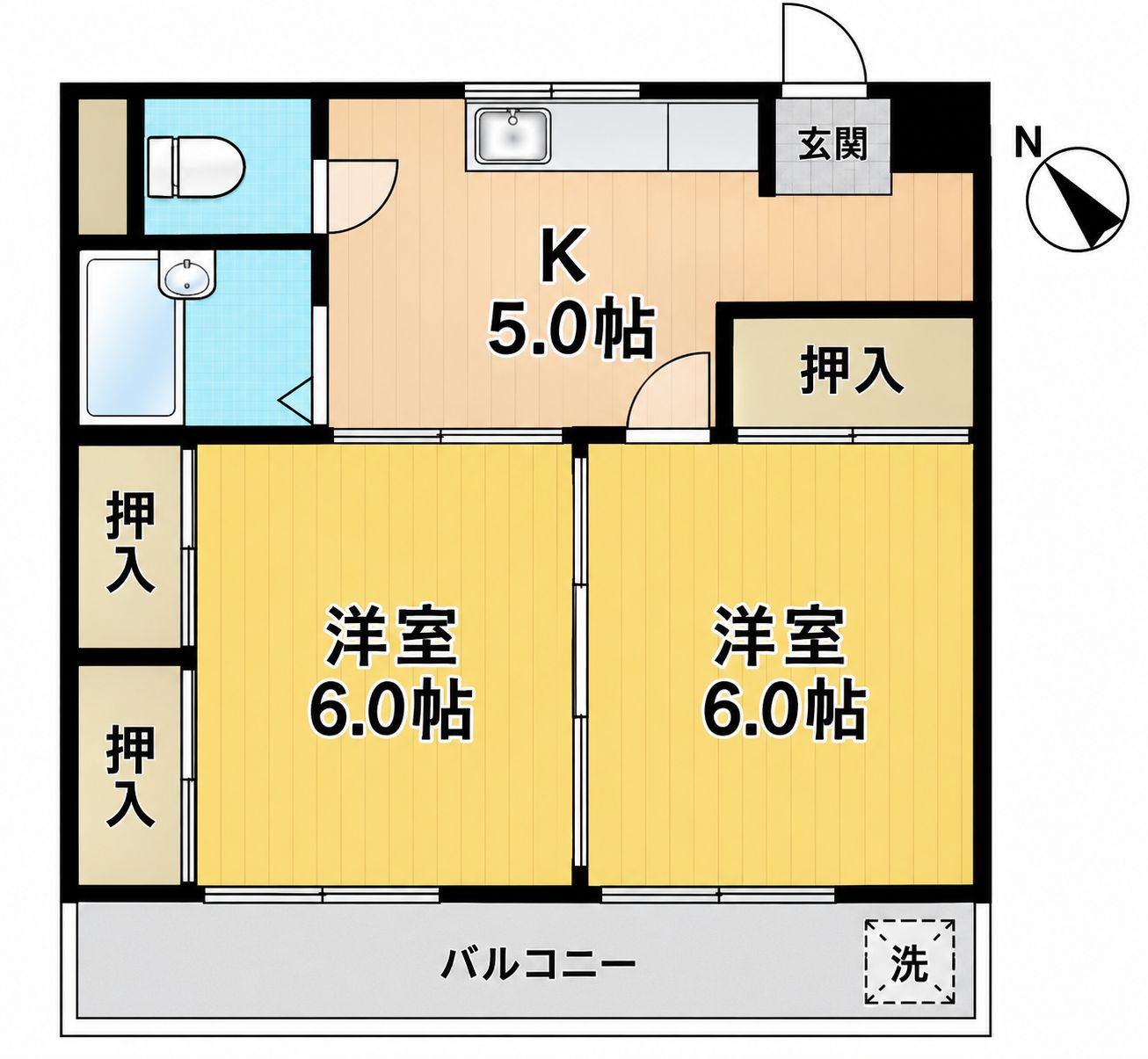 グリーンパレス・塩屋崎の間取り写真