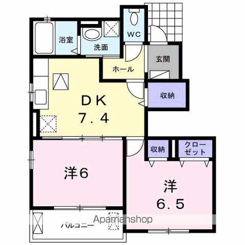 ＪＲ中央線 西八王子駅 バス乗車時間：10分 最寄りバス停で下車 徒歩3分 2階建 築13年の間取り写真