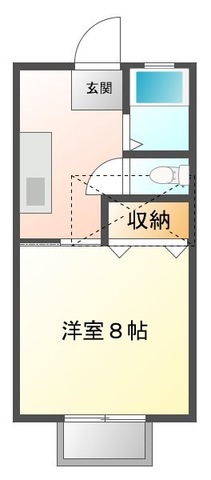 佐賀市木原のアパートの間取り