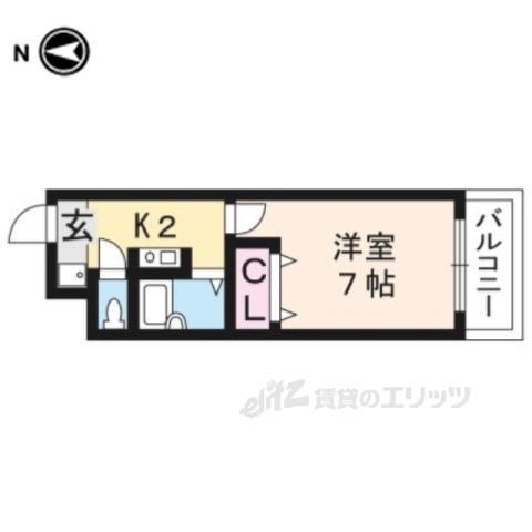 東近江市中小路町のマンションの間取り