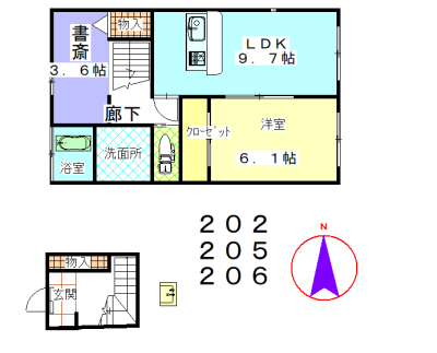 【ハピネス新所東の間取り】