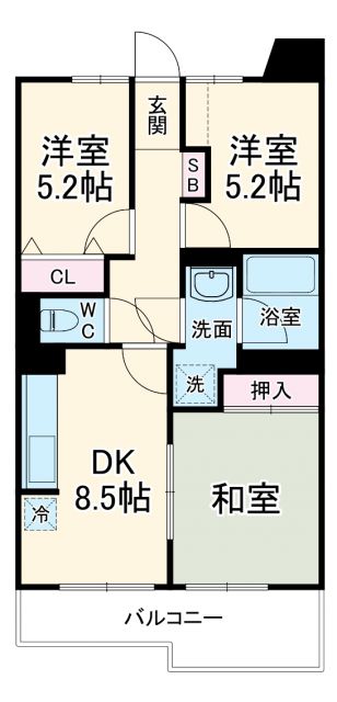 ライオンズマンション中央林間第７の間取り