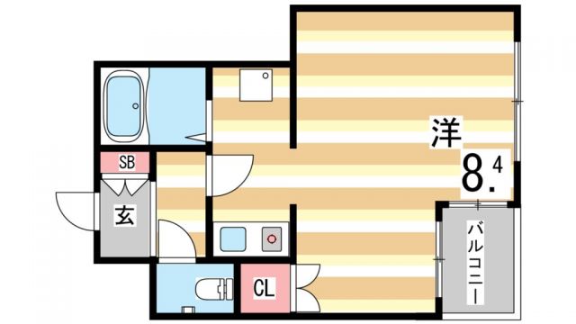 兵庫県神戸市中央区相生町４（マンション）の賃貸物件の間取り