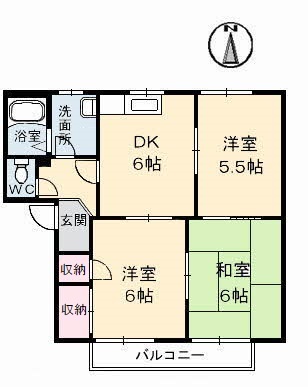 カルテット北斉院　Ａ棟の間取り