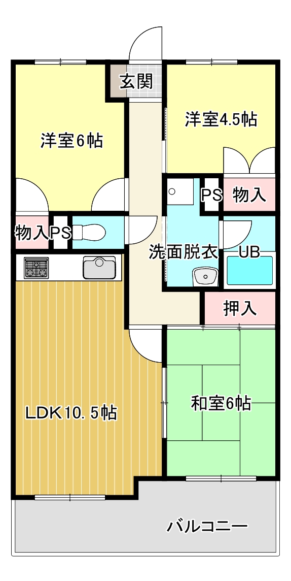 ラポール山東マンションの間取り