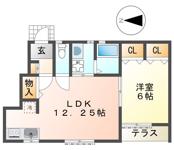 八王子市大和田町のアパートの間取り