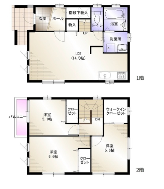 （仮称）フジパレス戸建賃貸島本町広瀬の間取り