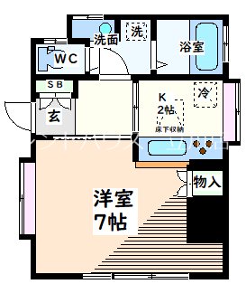 立川市曙町のアパートの間取り