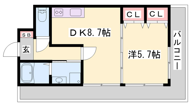 【ネオクオーツ幸　弐番館の間取り】