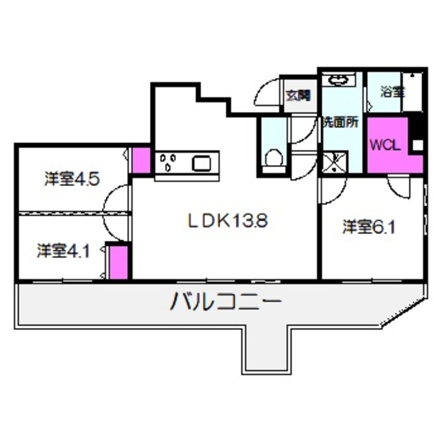 ブルーノ北畠の間取り