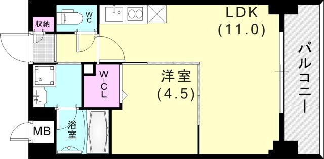 グレンパーク兵庫駅前の間取り