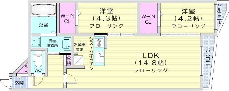 S-RESIDENCE札幌東astrazeの間取り