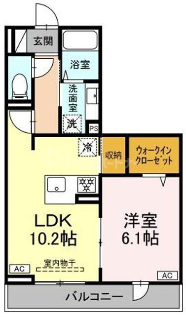 足立区扇のアパートの間取り