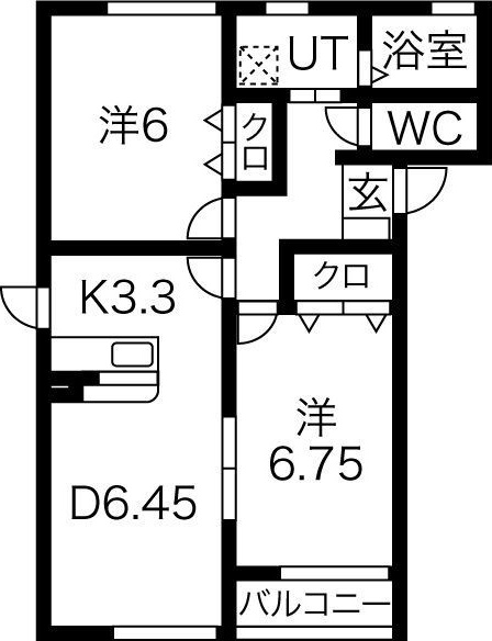 花巻市上小舟渡築21年の間取り