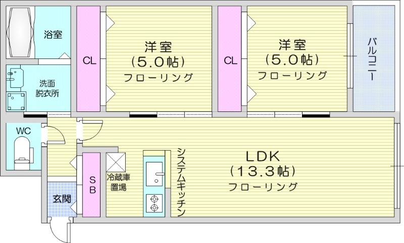 グレイス北16条の間取り