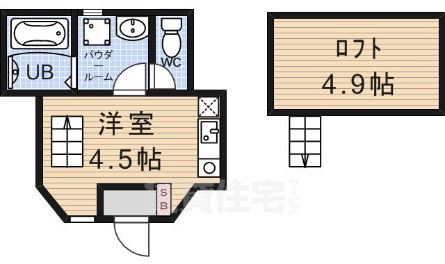 大津市一里山のアパートの間取り