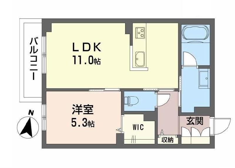 東広島市八本松東のアパートの間取り