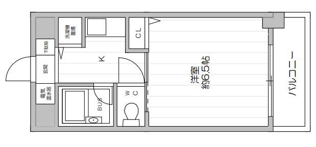 【神戸市灘区鹿ノ下通のマンションの間取り】