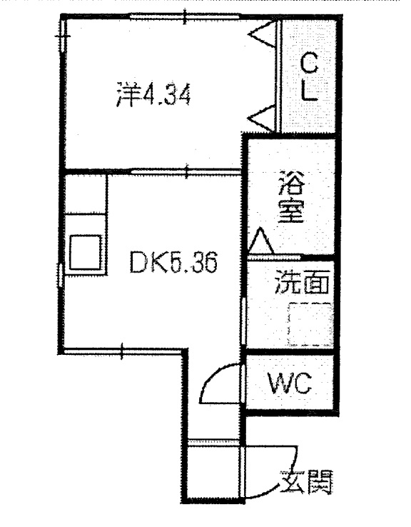 名古屋市南区呼続のアパートの間取り