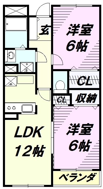 シャンクレール清瀬の間取り