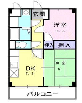 高松市国分寺町新居のアパートの間取り