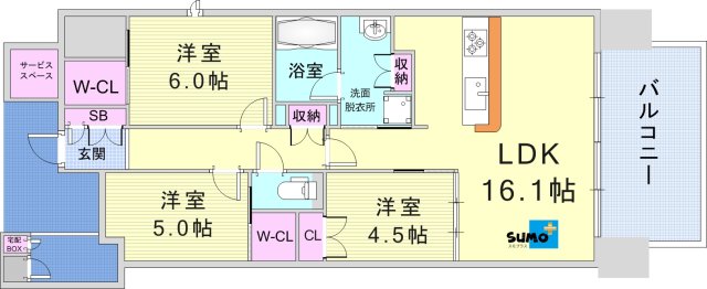 ジオ明石本町の間取り