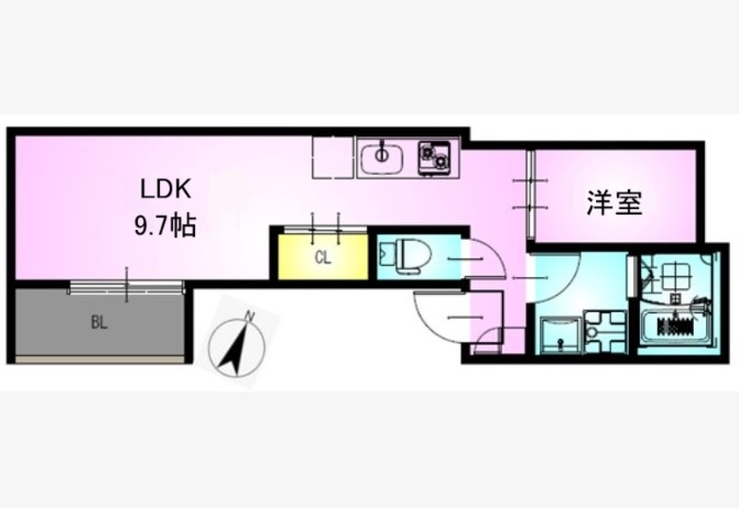 柏市あけぼののアパートの間取り