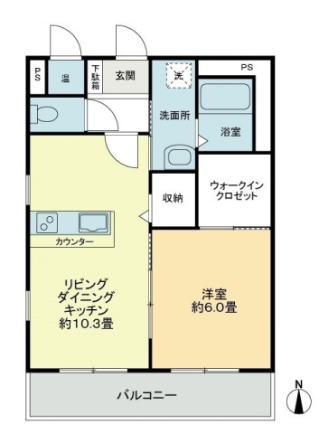 フォブール栗林南Bの間取り