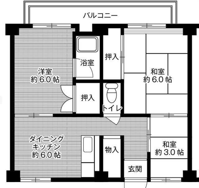 明石市二見町東二見のマンションの間取り