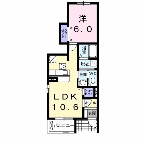 各務原市那加前洞新町のアパートの間取り