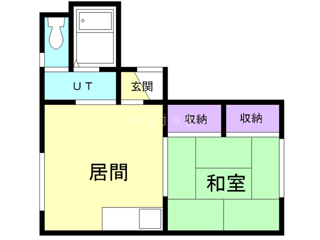 石狩市花川南六条のアパートの間取り