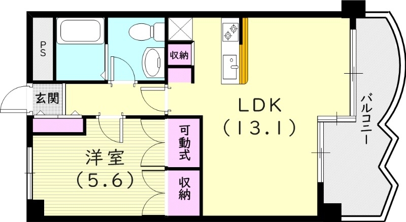 コナビレッジ1号棟の間取り